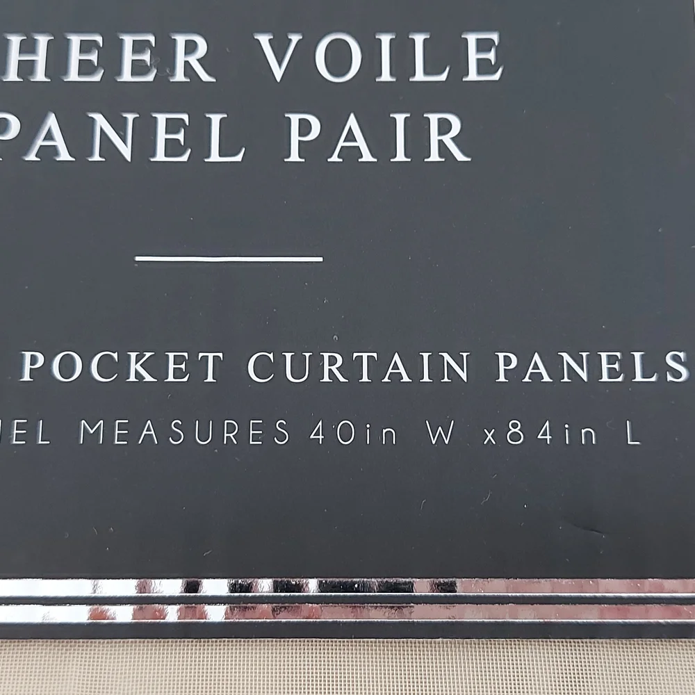 Sheer Voile 2 Curtain Panes in Cream 40